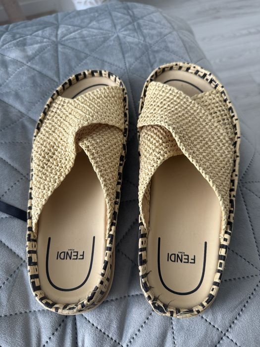 Women Fendi Slippers Beige Other 38