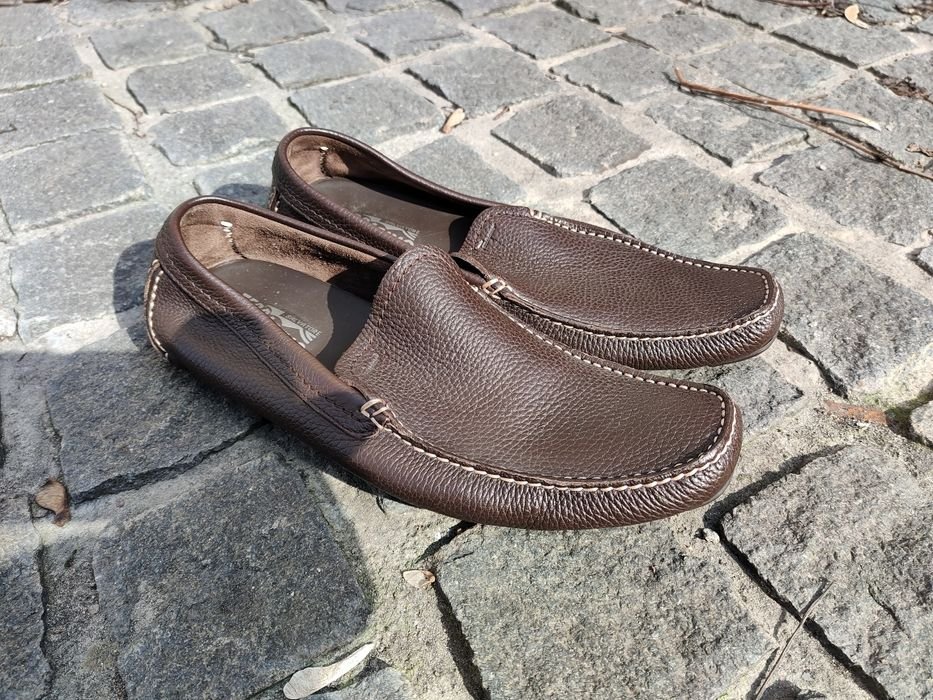 Men Salvatore Ferragamo Loafers Brown Leather 43.5