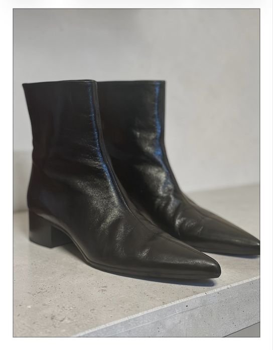 Женские KHAITE Чоботы Чёрные Кожа 39