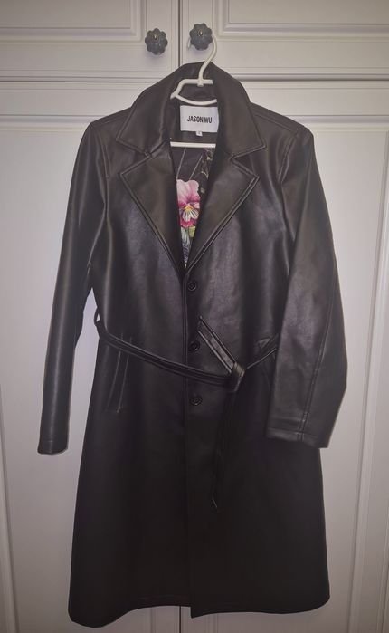 Женский Jason Wu Тренчкоат Чёрный Искусственная