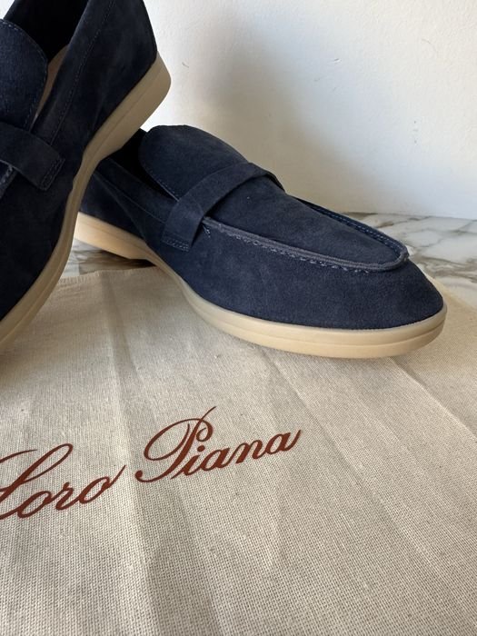 Мужской Loro Piana Лоферы Коричневый Замш 39-43