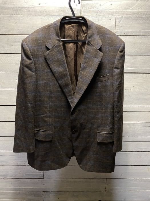Men Canali Blazer Brown Wool L