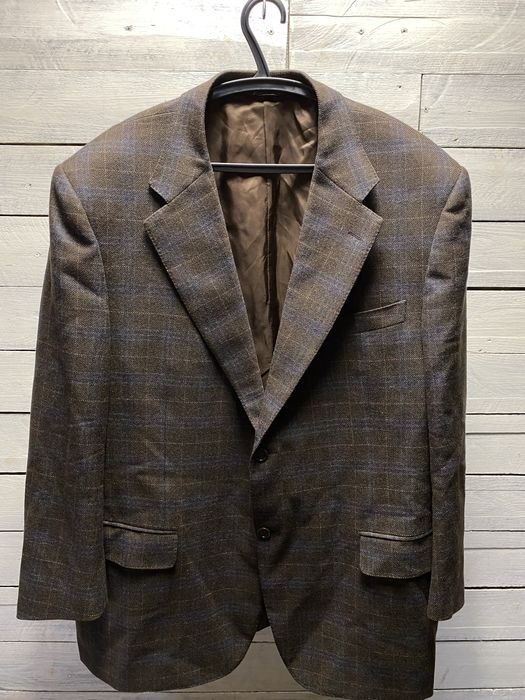 Men Canali Blazer Brown Wool L