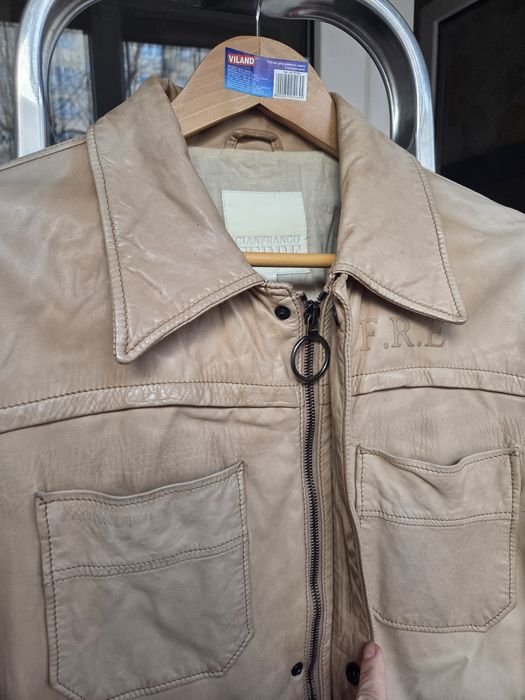 Uomo GianFrancoFerre Giacca Beige Pelle 44