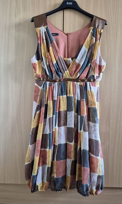 Femme Stefanel Robe Multicolore Soie 36