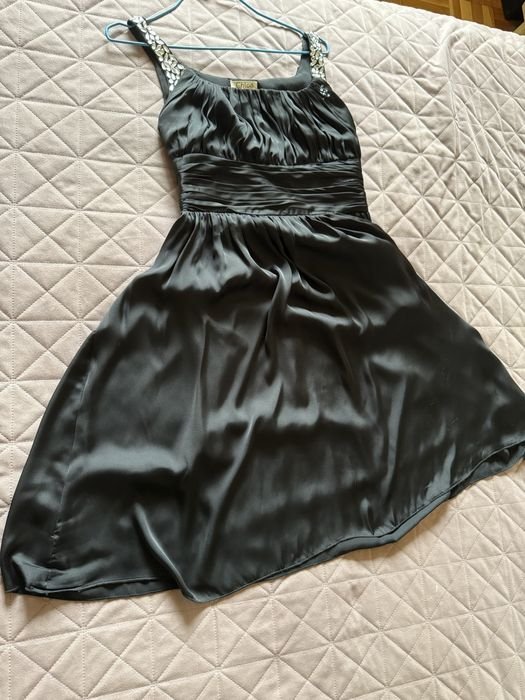 Женское Платье Чёрное Шёлк 38