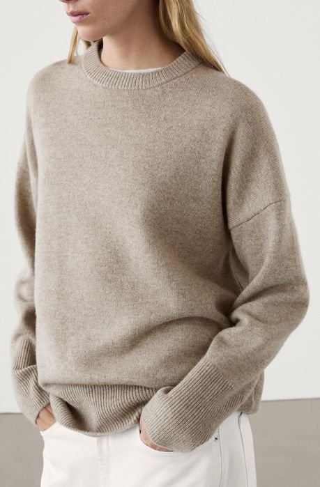 Homme Massimo Dutti Pull Beige Laine S