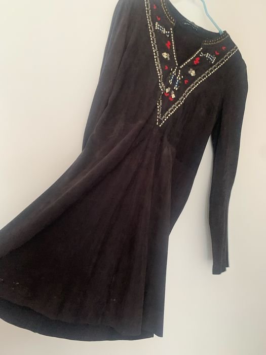 Donna Maison Scotch Abito Nero Pelle 38