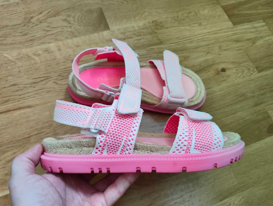 Damen Cristian Dior Sandalen Rosa Textil 37.5