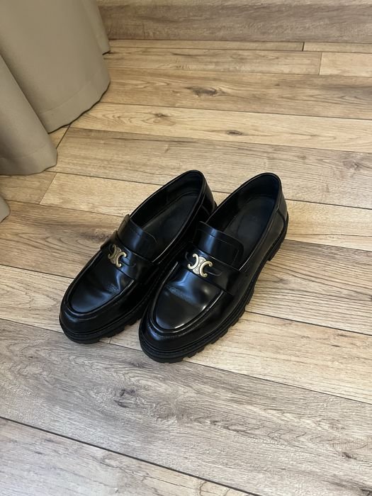Femme Celine Mocassins Noir Cuir 40