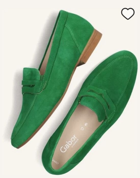 Donna Gabor Mocassini Verde Camoscio 37.5