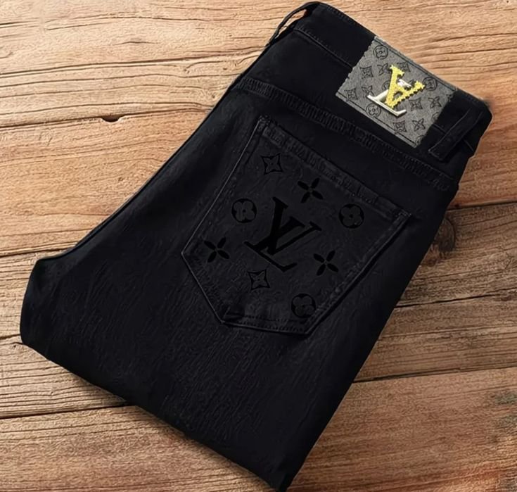 Мужские Louis Vuitton Джинсы Чёрный Джинс
