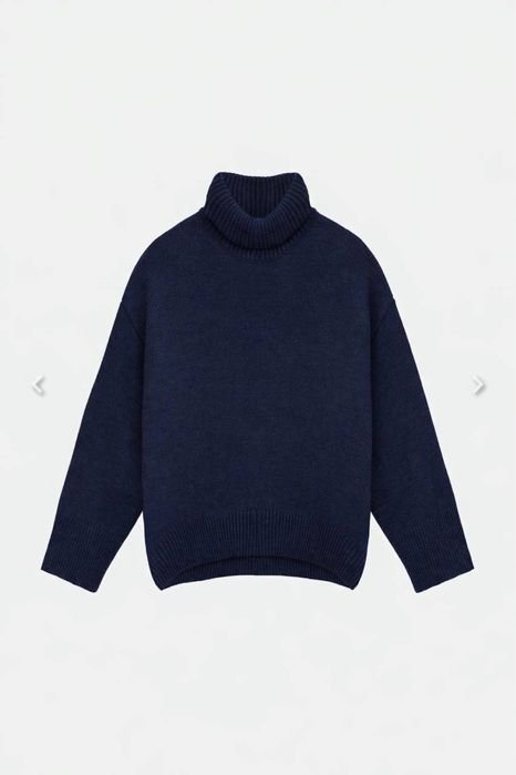 Femme AMI Pull Bleu Marine Laine Taille Unique