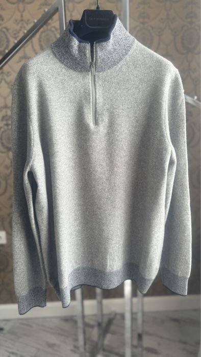 Мужской Peserico Свитер Бежевый Шерсть Кашемир ХЛ