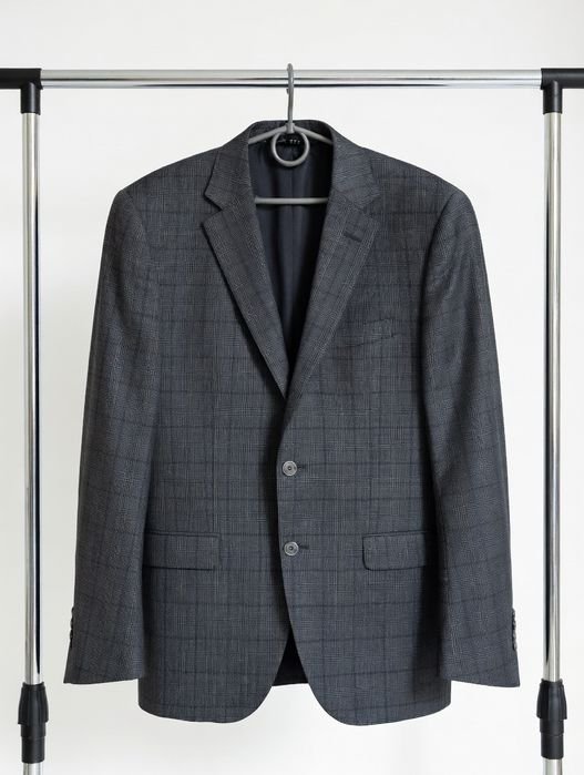Homme Massimo Dutti Costume Gris Laine Extrafine