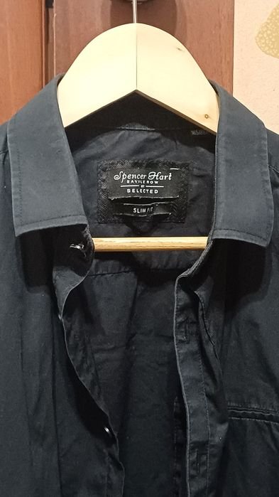 Homme Spencer Hart Chemise Noire Coton