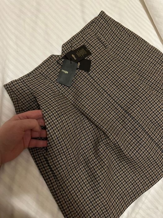 Women Maje Skirt Brown Wool 36