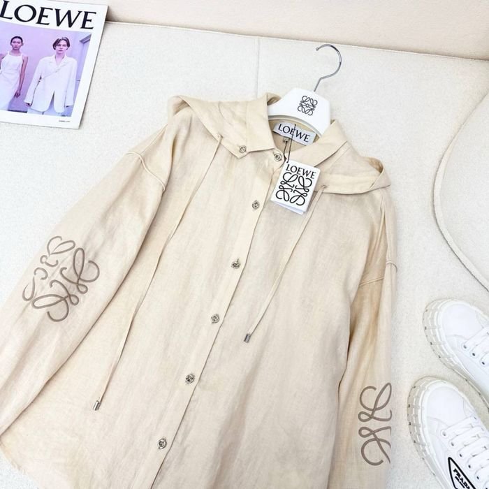Женская Loewe Рубашка Кремовая