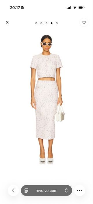 Женский Self Portrait Костюм Розовый Твид S