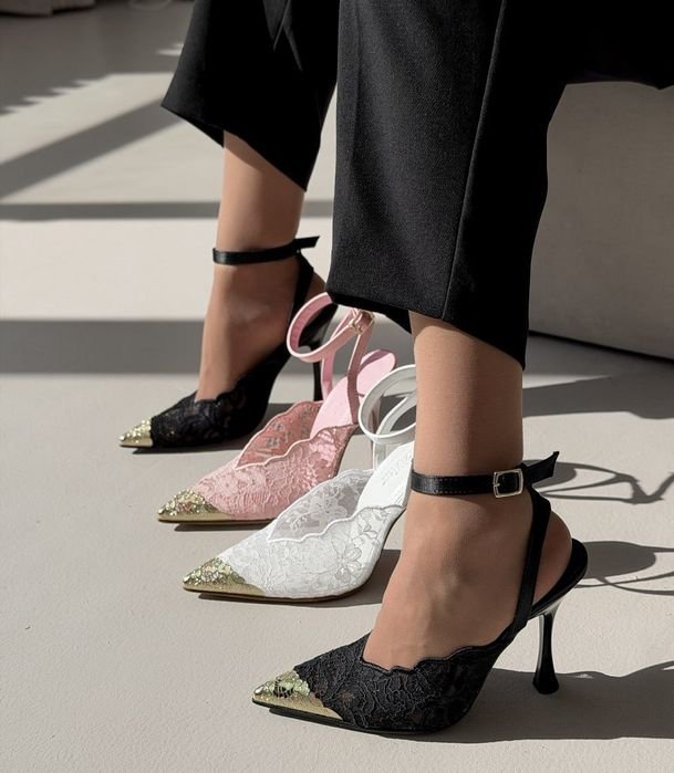 Women Jimmy Choo Heels Black Lace 36-40