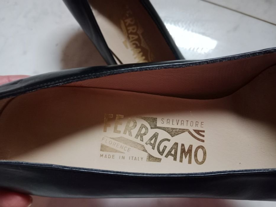 Мужские Salvatore Ferragamo Туфли Чёрные Кожа