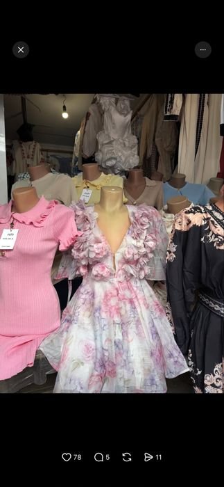 Женский Zimmermann Платье Розовый  XS-S