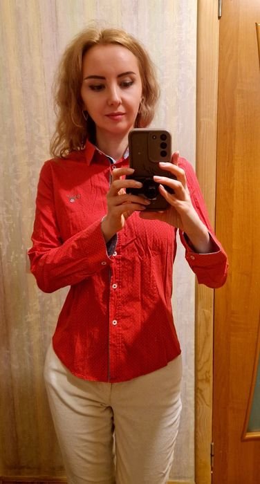 Donna GANT Camicia Rossa Cotone 34
