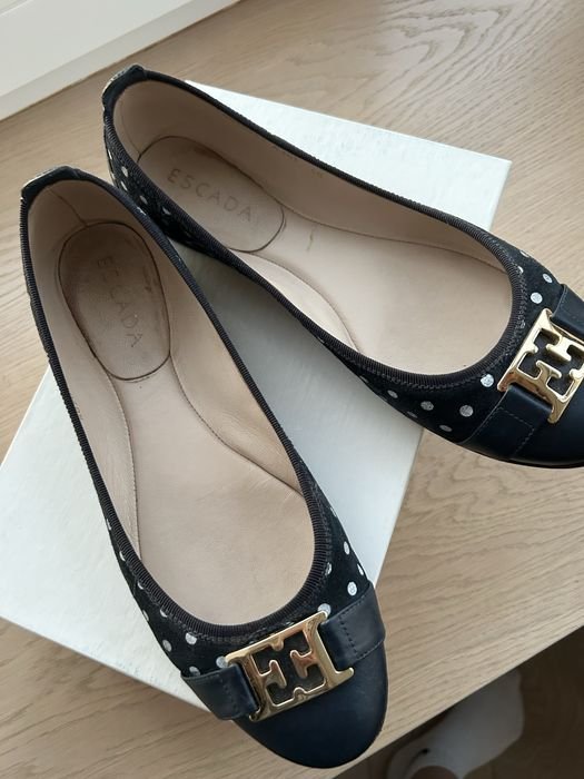 Damen Escada Absätze Schwarz Leder 40