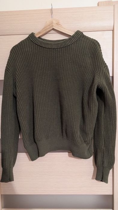 Мужской Minimum Свитер Оливковый Хлопок 38