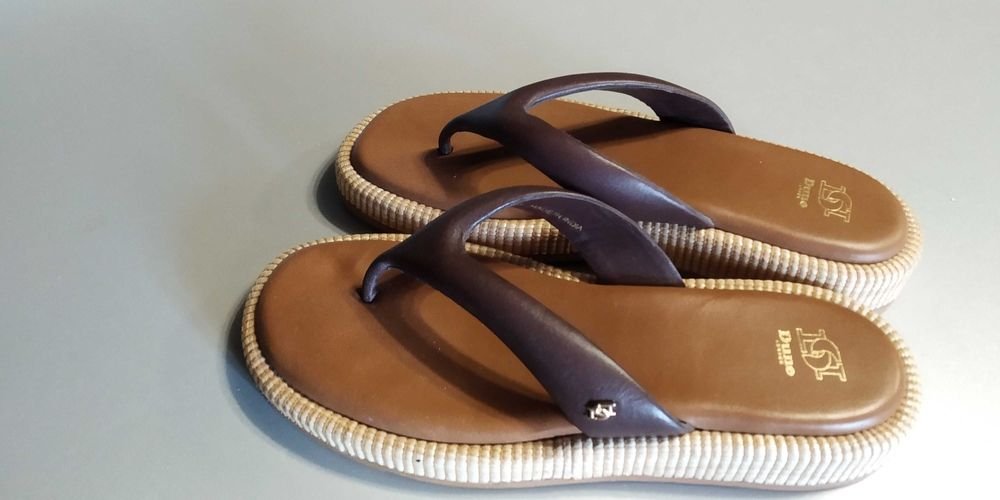 Women DUNE Sandals Brown Leather 39