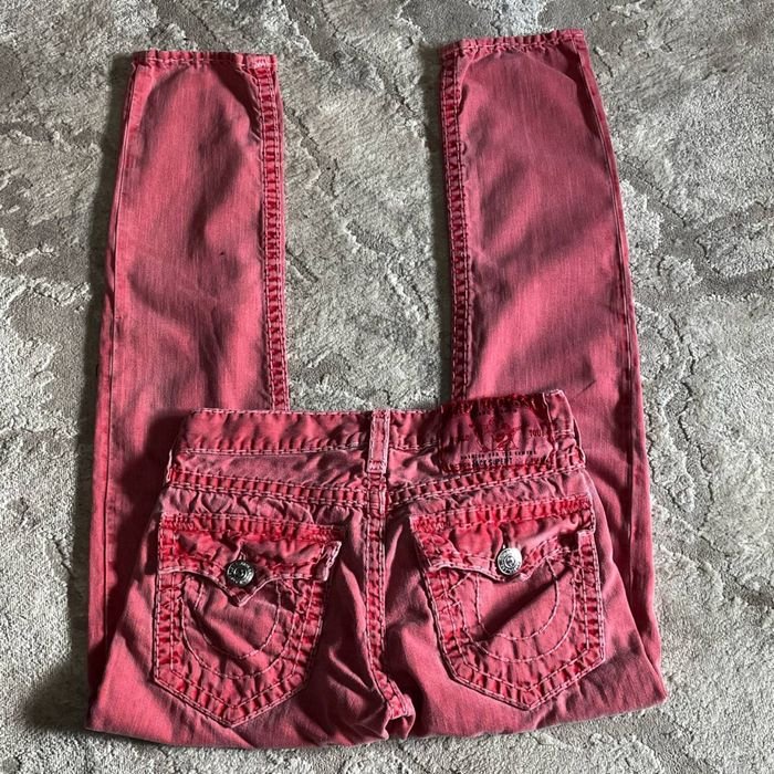 Мужские True Religion Джинсы Красные Джинс
