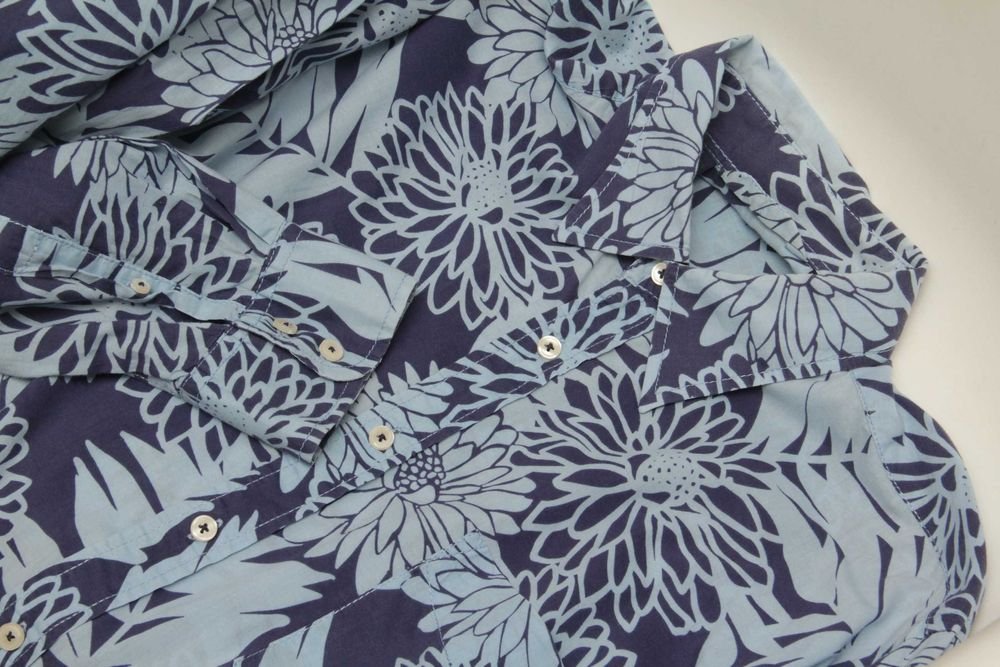 Herren Boden Hemd Marineblau Baumwolle 40