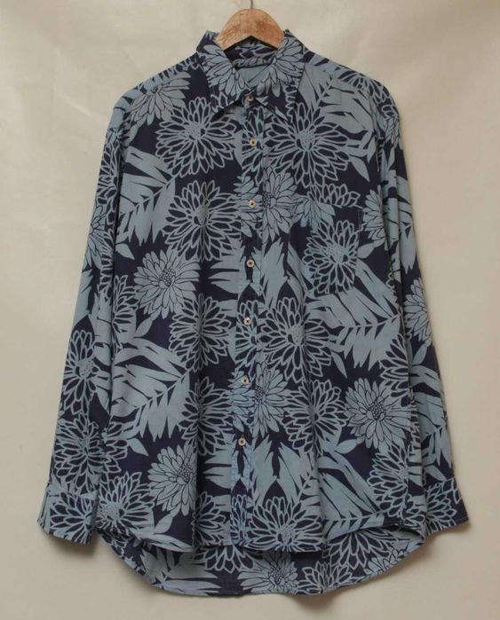 Herren Boden Hemd Marineblau Baumwolle 40