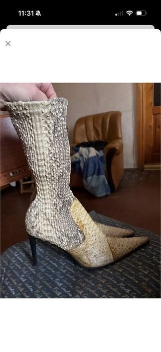 Damen Le Silla Stiefel Beige Leder 41