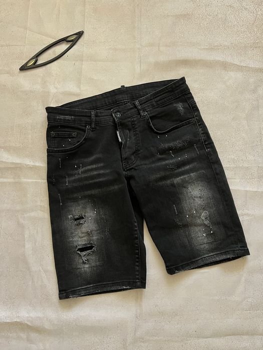 Men Dsquared2 Shorts Black Denim 32