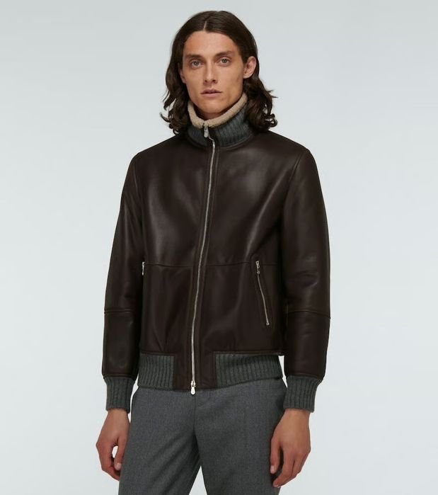 Мужской Brunello Cucinelli Куртка Коричневая М