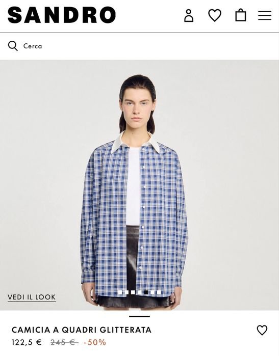 Мужской SandroParis Рубашка Різнокольоровий 0