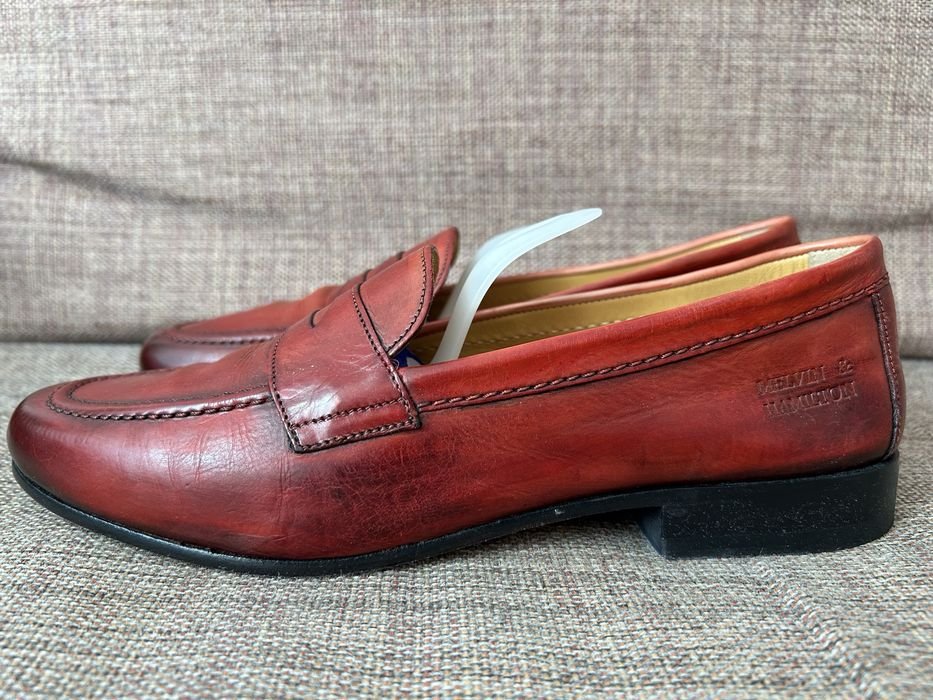 Damen Clarks Slipper Rot Leder 39