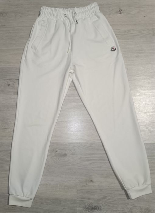 Femme Moncler Pantalon Blanc Coton 40