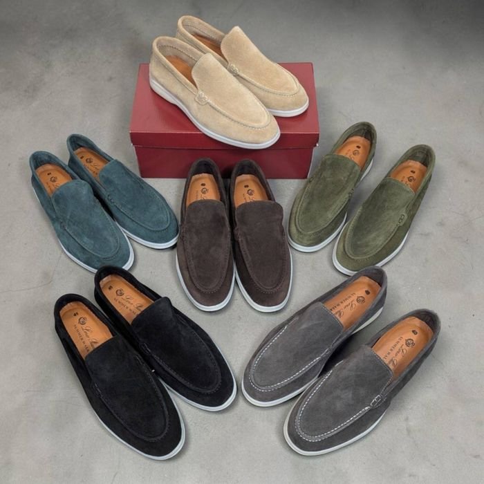 Мужские Loro Piana Лоферы Різнокольоровий Замша