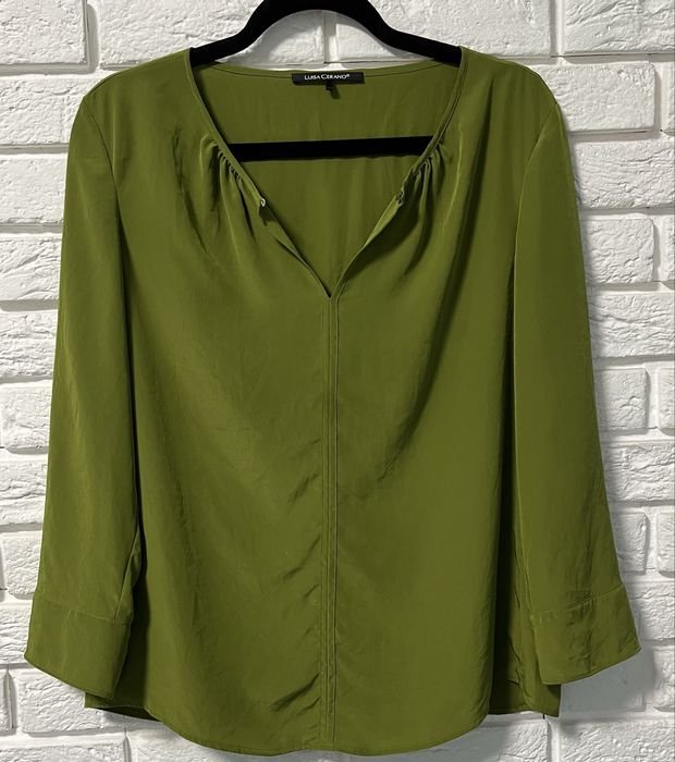 Damen Luisa Cerano Bluse Grün Seide 38