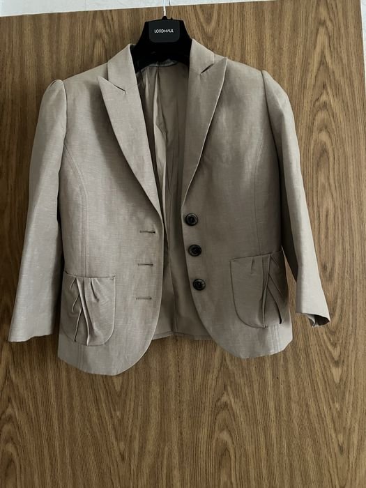 Donna Laura Ashley Blazer Beige Lino 36