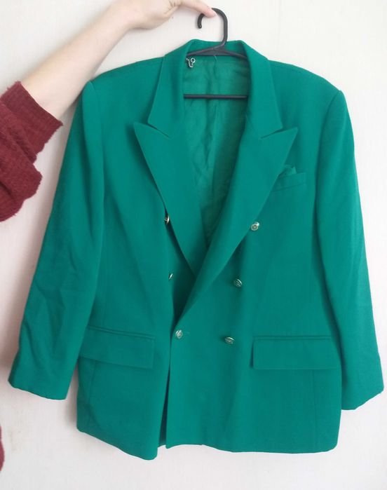 Donna Basler Blazer Verde Lana 42