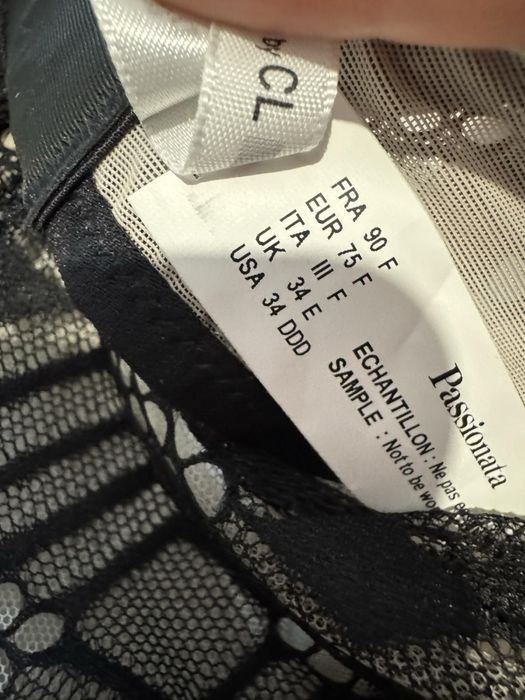 Donna Passionata Reggiseno Nero Pizzo 75 F