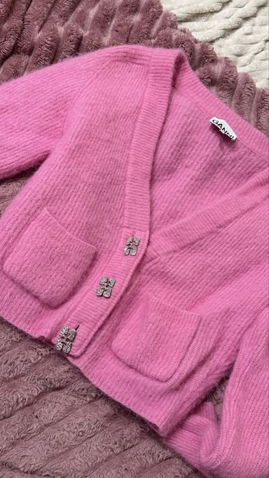 Женский GANNI Свитер Розовый Другой материал