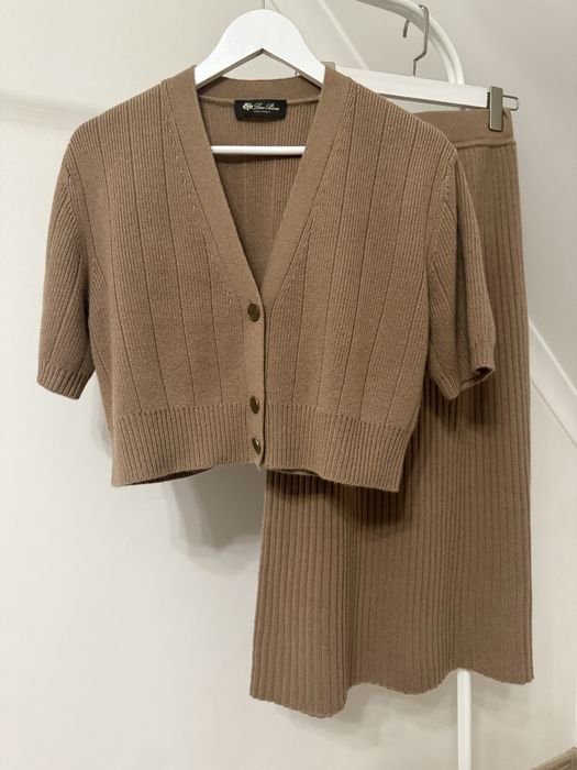 Femme Loro Piana Costume Marron Cachemire S
