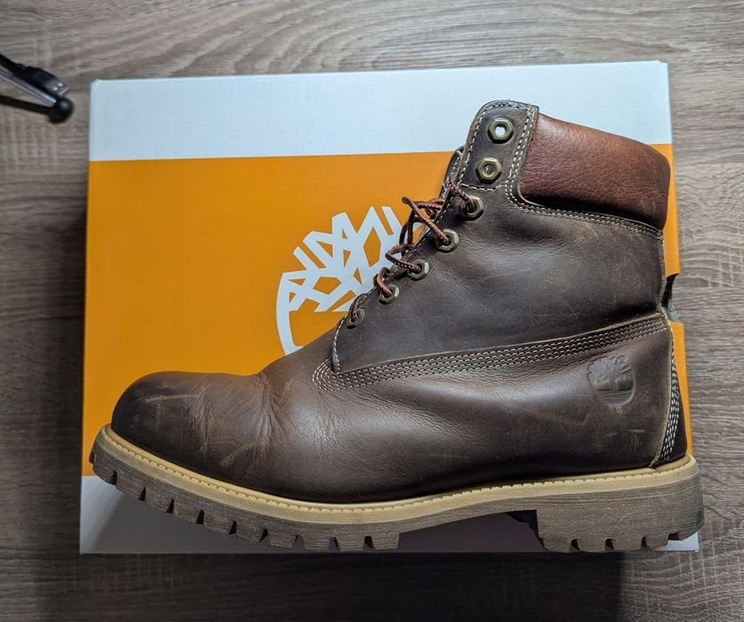 Uomo Timberland Stivali Marrone Pelle 44