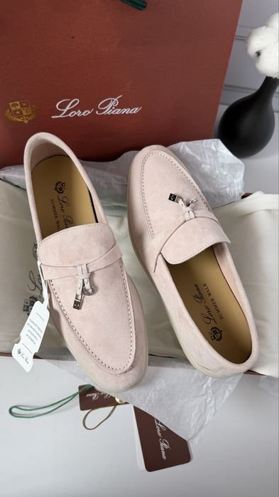 Женские Loro Piana Лоферы Бежевые Кожа Другой