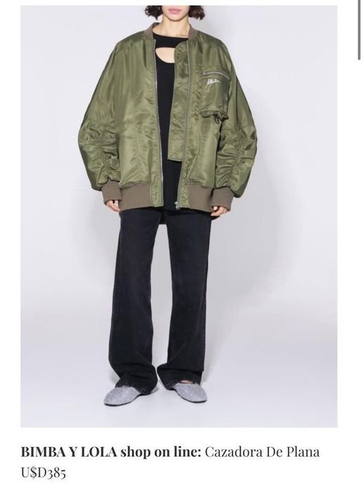 Femme Bimba Y Lola Blouson Bomber Kaki Nylon 40