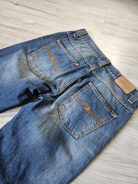 Мужской Nudie Jeans Джинсы Тёмно-синий Джинс